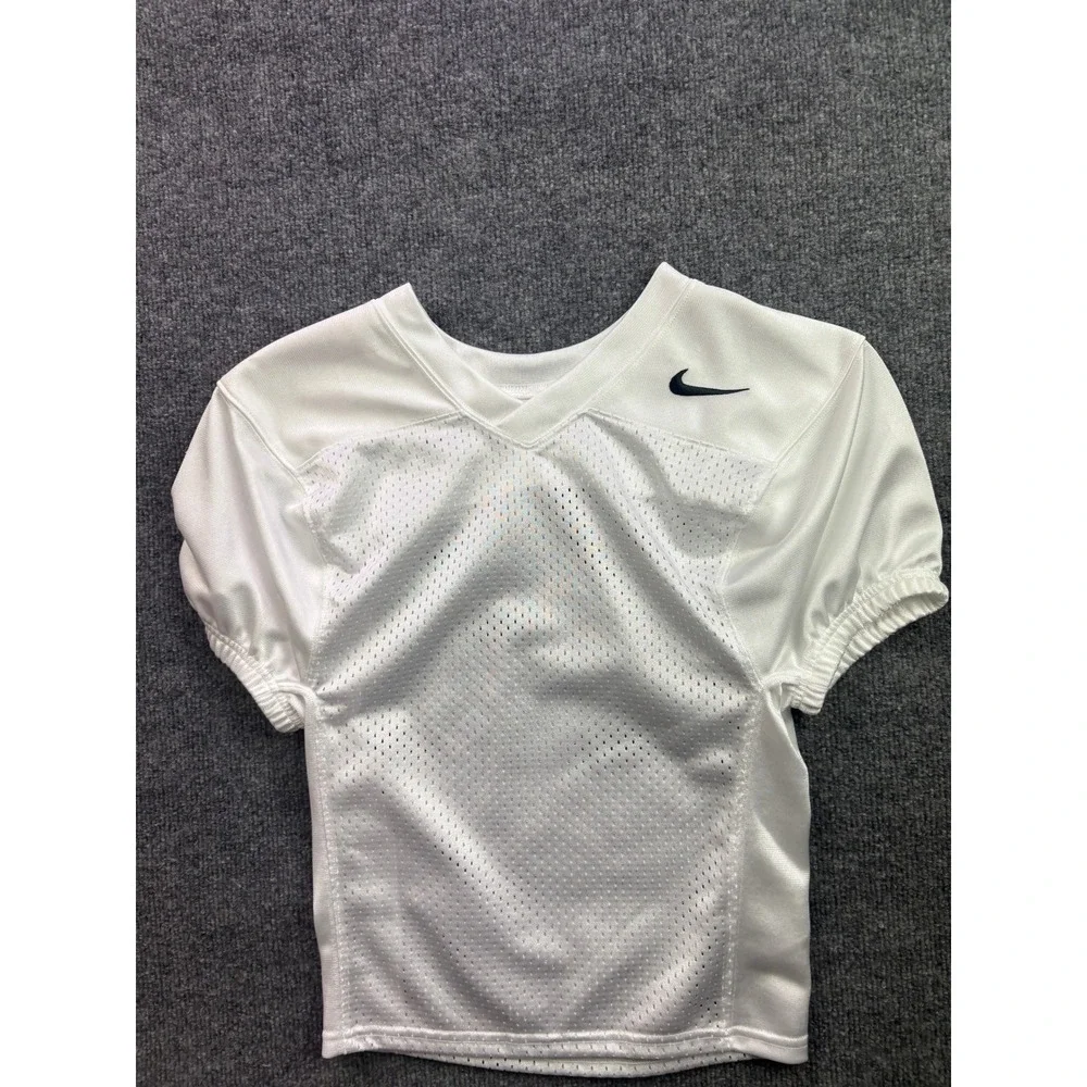 Nike Football Practice Jersey Women Small White Mesh Dri-FIT Athletic Top